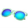 FASHION VINTAGE TRANSPARENT ROUND FRAME COATING WOMEN SUNGLASSES (#3)