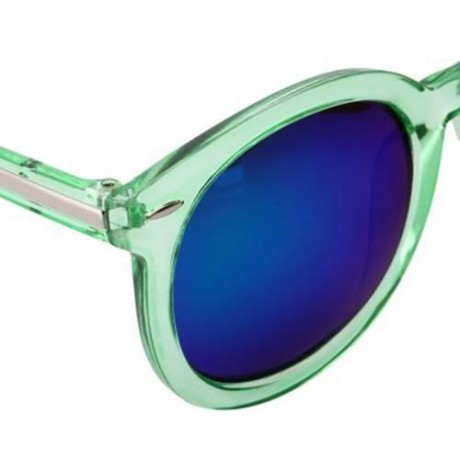 FASHION VINTAGE TRANSPARENT ROUND FRAME COATING WOMEN SUNGLASSES (#3)