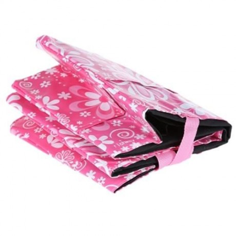 MULTIPURPOSE FLOWER PRINT WATERPROOF SEPARATE MUMMY HANDBAG (PINK)