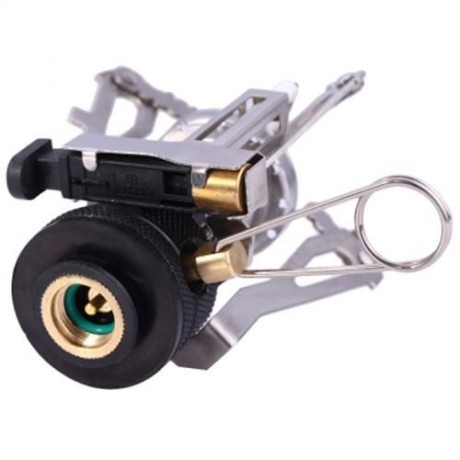 CAMPING GAS BURNER FOLDABLE INTEGRATED STOVE HEAD WITH ADJUSTABLE SWITCH (SILVER WHITE)