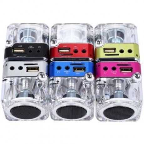 NIZHI TT029  MINI PORTABLE MULTIMEDIA SPEAKER SUPPORT MICRO SD USB FM RADIO (PINK)