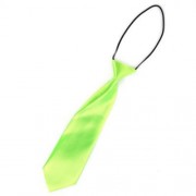 STYLISH PURE COLOR ELASTIC NECKTIE FOR KIDS (NEON GREEN)