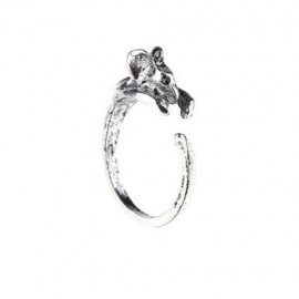ANIMAL DESIGN ALLOY OPEN RING FOR LADIES (SILVER)
