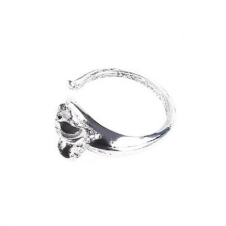 ANIMAL DESIGN ALLOY OPEN RING FOR LADIES (SILVER)