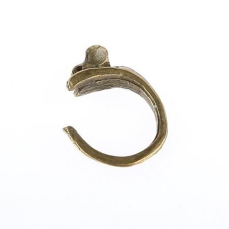 ANIMAL DESIGN ALLOY OPEN RING FOR LADIES (BRONZE-COLORED)