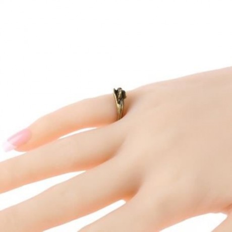 ANIMAL DESIGN ALLOY OPEN RING FOR LADIES (BRONZE-COLORED)