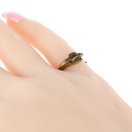 ANIMAL DESIGN ALLOY OPEN RING FOR LADIES (BRONZE-COLORED)