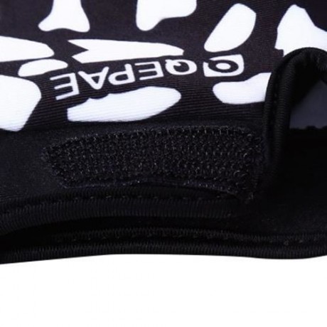QEPAE WINTER PROTECTION THICKEN LONG FINGERS GOLVES WITH SKULL PATTERN FOR OUTDOOR BIKE RI