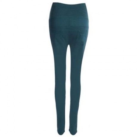 COTTON BLEND PREGNANT WOMEN PANTS (BLACKISH GREEN)