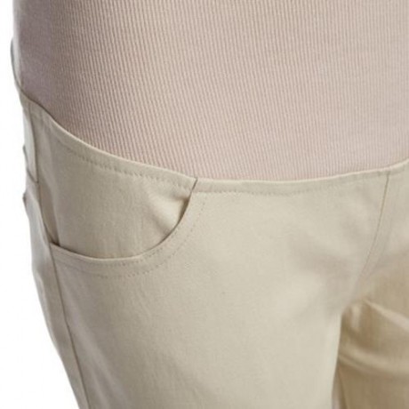 COTTON BLEND PREGNANT WOMEN PANTS (KHAKI)