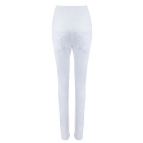 COTTON BLEND PREGNANT WOMEN PANTS (WHITE)