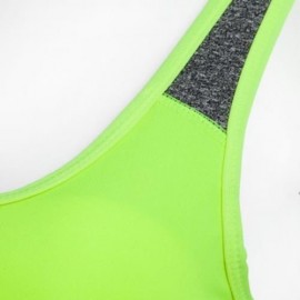 WOMEN FREEDOM YOGA VEST SEAMLESS RACERBACK SPORT BRA (FLUORESCENT YELLOW)