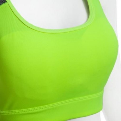 WOMEN FREEDOM YOGA VEST SEAMLESS RACERBACK SPORT BRA (FLUORESCENT YELLOW)