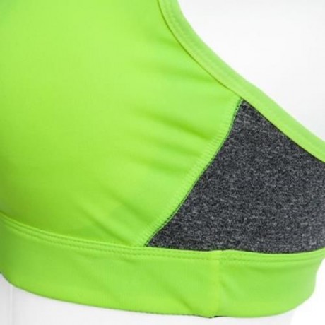 WOMEN FREEDOM YOGA VEST SEAMLESS RACERBACK SPORT BRA (FLUORESCENT YELLOW)