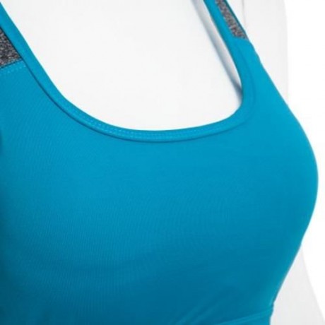 WOMEN FREEDOM YOGA VEST SEAMLESS RACERBACK SPORT BRA (LAKE BLUE)