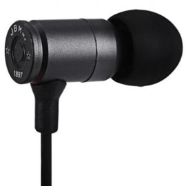 JBM MJ007 SUPER BASS STEREO HEADSETS 3.5MM PLUG BULLET EARPHONES WITH MIC (BLACK)