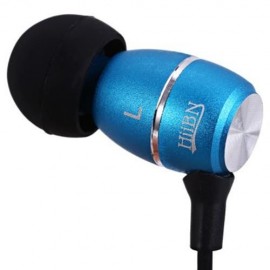 HI-100 SUPER BASS STEREO HEADSETS 3.5MM PLUG EARPHONES WITH MIC (BLUE)
