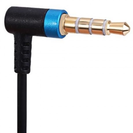 HI-100 SUPER BASS STEREO HEADSETS 3.5MM PLUG EARPHONES WITH MIC (BLUE)