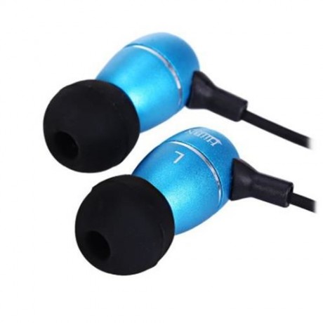 HI-100 SUPER BASS STEREO HEADSETS 3.5MM PLUG EARPHONES WITH MIC (BLUE)
