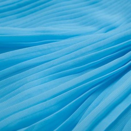 CUTE SOLID COLOR COL CLAUDINE SLEEVELESS SEQUINS CHIFFON RUFFLE DRESS FOR GIRLS (LIGHT BLU