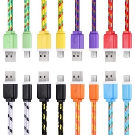 1M TYPE C COLORFUL NYLON BRAIDED TYPE C TRANSFER DATA SYNC CABLE CHARGING CORD LINE (RED)