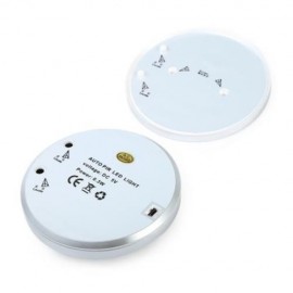 CIRCULAR 4 LEDS AUTO PIR LED LIGHT HUMAN BODY INDUCTION NIGHTLIGHTS (SILVER)