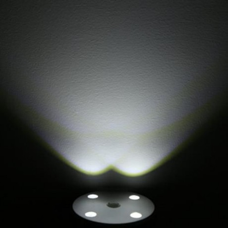 CIRCULAR 4 LEDS AUTO PIR LED LIGHT HUMAN BODY INDUCTION NIGHTLIGHTS (SILVER)