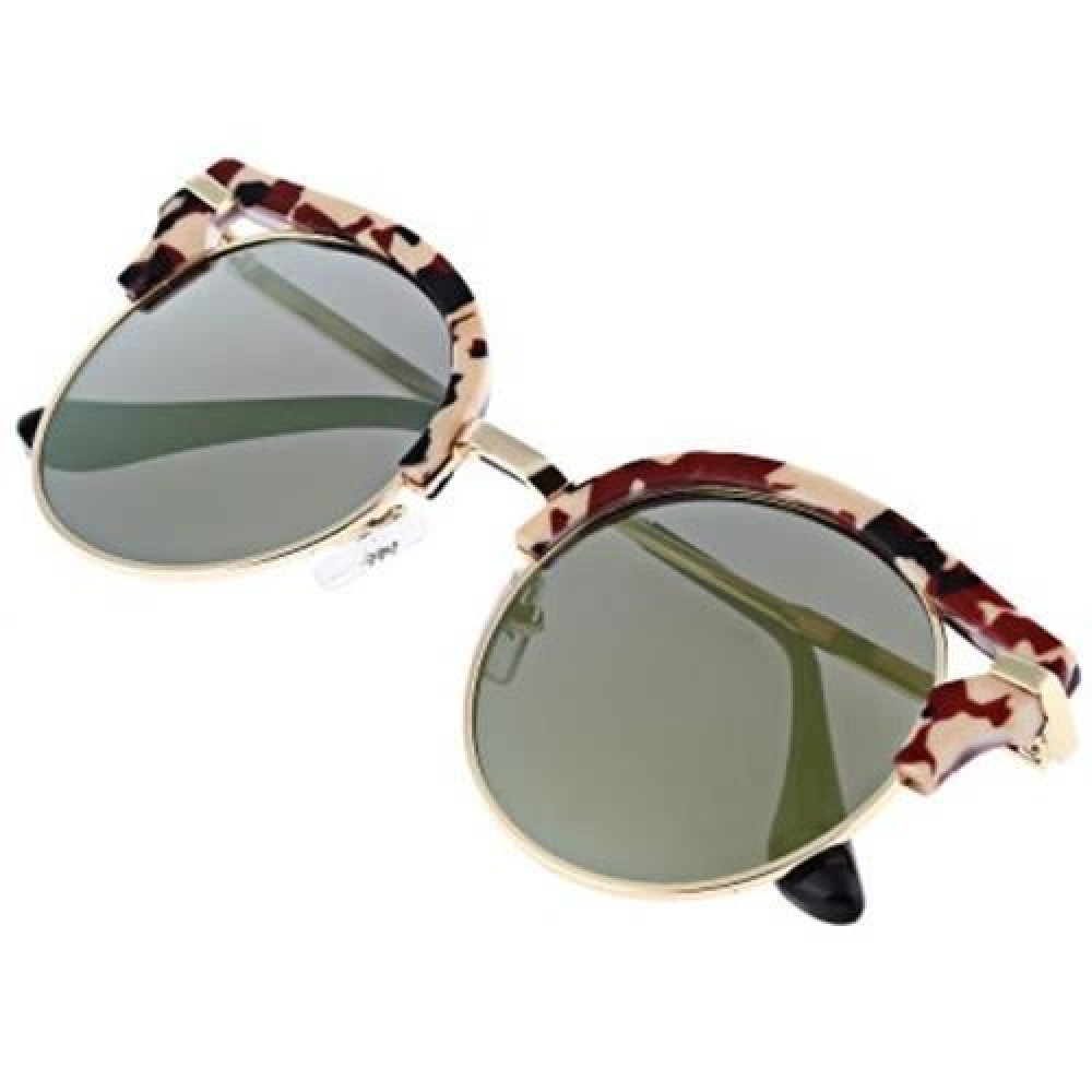 FASHION ROUND FRAME LENSES SUNGLASSES ANTI UV400 OUTDOOR ACCESSORIES (#2)