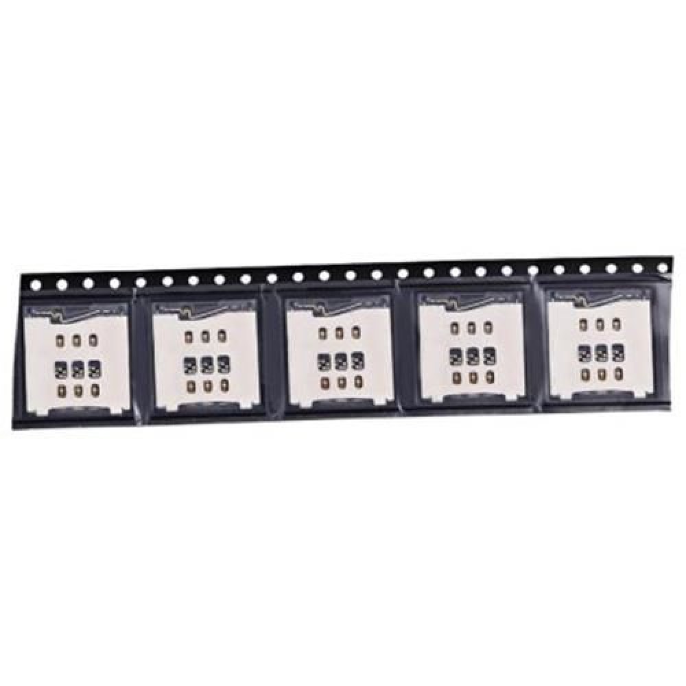 5PCS SIM CARD READER SLOT SOCKET HOLDER REPALCE PARTS FOR IPHONE 5S (SILVER)