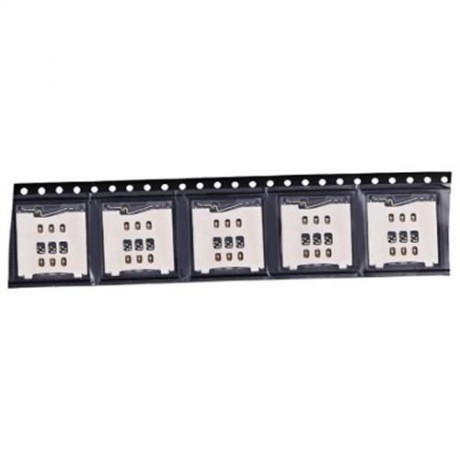 5PCS SIM CARD READER SLOT SOCKET HOLDER REPALCE PARTS FOR IPHONE 5S (SILVER)