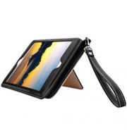 STYLISH LEATHER HOLDER MULTIFUNCTION CARD SLOT CASE WITH LANYARD FOR IPAD AIR (BLACK)