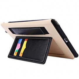 STYLISH LEATHER HOLDER MULTIFUNCTION CARD SLOT CASE WITH LANYARD FOR IPAD AIR (BLACK)