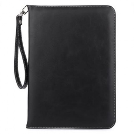 STYLISH LEATHER HOLDER MULTIFUNCTION CARD SLOT CASE WITH LANYARD FOR IPAD AIR (BLACK)
