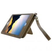 STYLISH LEATHER HOLDER MULTIFUNCTION CARD SLOT CASE WITH LANYARD FOR IPAD AIR (LIGHT COFFE