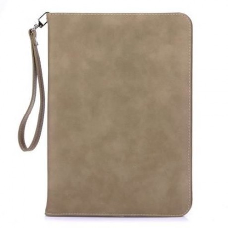 STYLISH LEATHER HOLDER MULTIFUNCTION CARD SLOT CASE WITH LANYARD FOR IPAD AIR (LIGHT COFFE