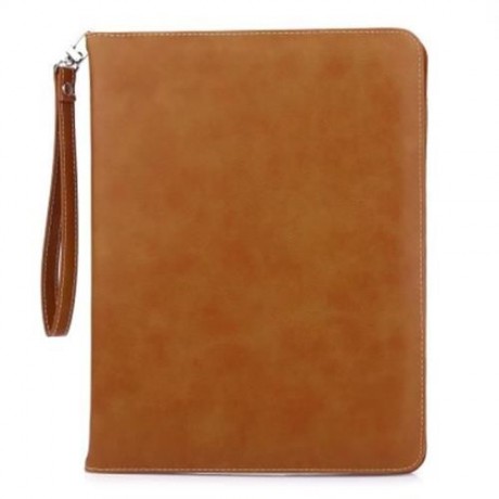 STYLISH LEATHER HOLDER MULTIFUNCTION CARD SLOT CASE WITH LANYARD FOR IPAD 2 / 3 / 4 (LIGHT