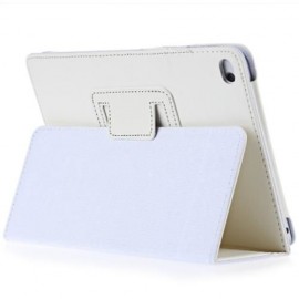 ULTRA SLIM LYCHEE LINES LEATHER UNIVERSAL TWO - FOLD PROTECTIVE SKIN FOR IPAD MINI 4 (WHIT