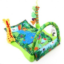 BABY FOREST GYM MUSIC GAME BLANKET FITNESS RACK FLOOR CRAWL PLAY MAT CUSHION FOR KIDS (GRE