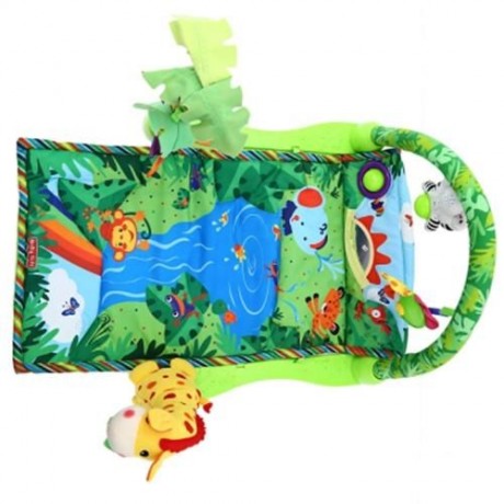 BABY FOREST GYM MUSIC GAME BLANKET FITNESS RACK FLOOR CRAWL PLAY MAT CUSHION FOR KIDS (GRE