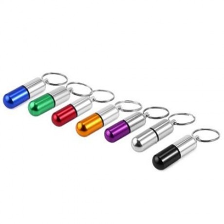 ALUMINIUM ALLOY WATERPROOF GALLIPOT KEYCHAIN FOR EMERGENCY STORAGE (PURPLE)