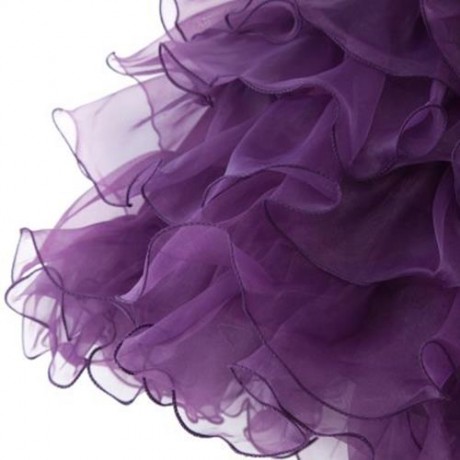 PRINCESS ROUND COLLAR SLEEVELESS BEAD BOWKNOT PATCHWORK DESIGN BALL GOWN DRESS FOR GIRLS (