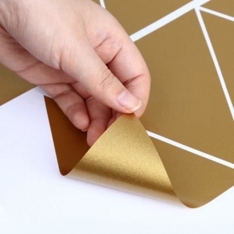 32PCS WALL STICKER TRIANGLE DESIGN HOME DECOR FOR CHILDREN ROOM (GOLDEN)