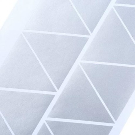 40PCS WALL STICKER TRIANGLE DESIGN HOME DECOR FOR CHILDREN ROOM (SILVER)