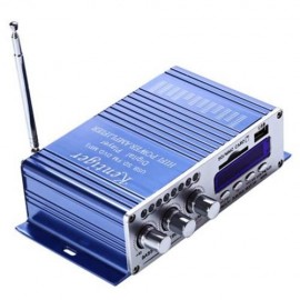 HY - 502 12V 2CH HI-FI STEREO OUTPUT POWER AMPLIFIER USB / SD CARD PLAYER (LAKE BLUE)