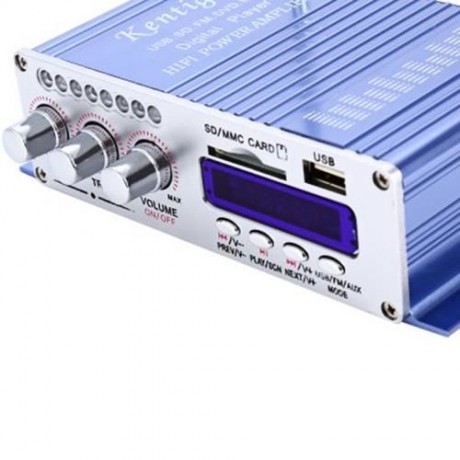 HY - 502 12V 2CH HI-FI STEREO OUTPUT POWER AMPLIFIER USB / SD CARD PLAYER (LAKE BLUE)