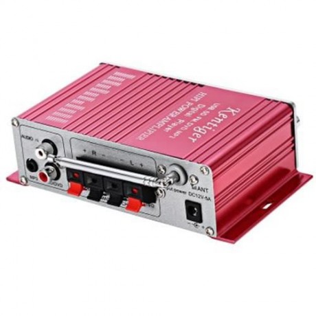 HY - 502 12V 2CH HI-FI STEREO OUTPUT POWER AMPLIFIER USB / SD CARD PLAYER (RED)