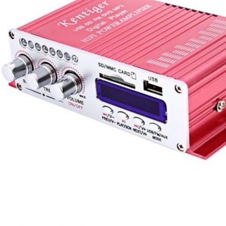 HY - 502 12V 2CH HI-FI STEREO OUTPUT POWER AMPLIFIER USB / SD CARD PLAYER (RED)