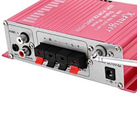 HY - 502 12V 2CH HI-FI STEREO OUTPUT POWER AMPLIFIER USB / SD CARD PLAYER (RED)