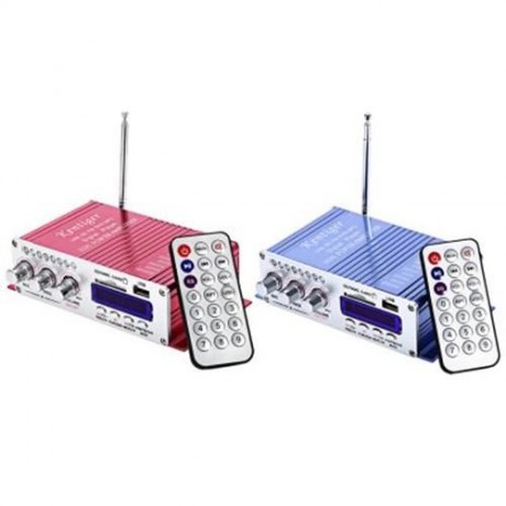 HY - 502 12V 2CH HI-FI STEREO OUTPUT POWER AMPLIFIER USB / SD CARD PLAYER (RED)