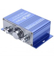 HY - 2001 MINI 2CH HI-FI STEREO AUDIO OUTPUT POWER AMPLIFIER (BLUE)